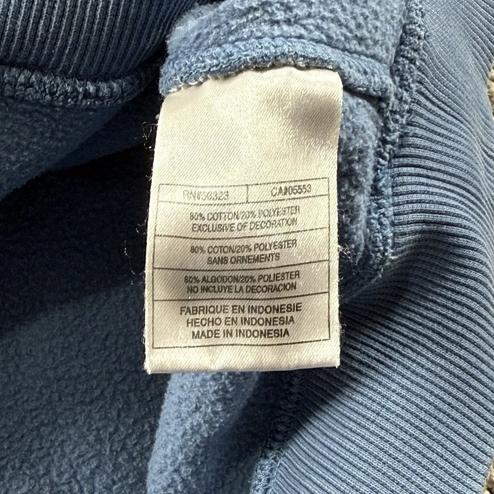 Nike Sweater Men XL Powder Blue Pullover Thrashed Hoodie Grunge Streetwear Baggy